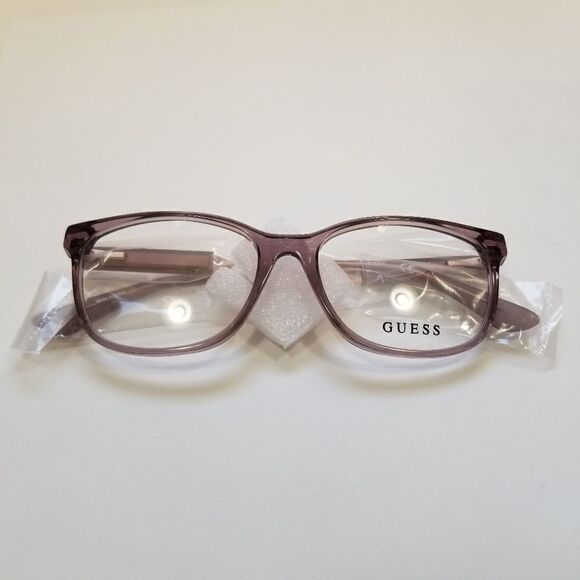 Nwt Guess Eyewear Glasses Frames Light Purple Transparent Women's - Picture 3 of 9